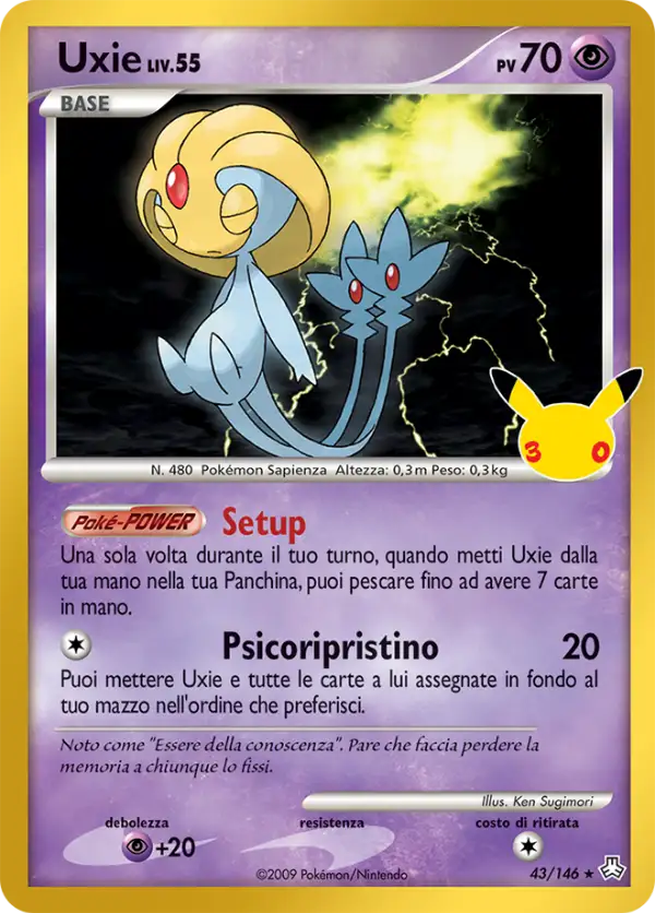 Uxie Lv.55 (30C LA 43)
