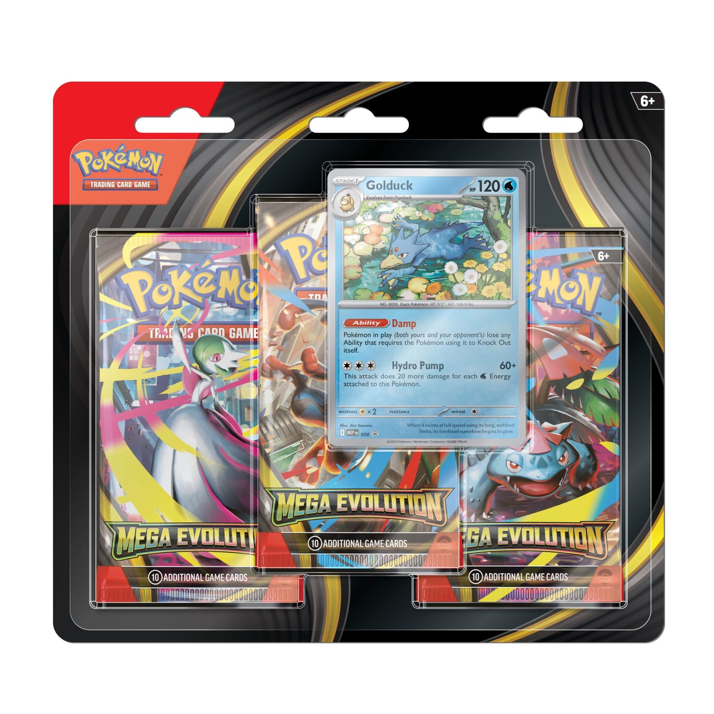 Mega Evolution 3 Pack Blister Golduck