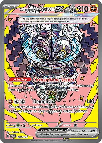 Cornerstone Mask Ogerpon ex (PRE 160)