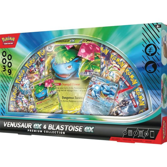 Pokémon TCG Premium Collection Box-Venusaur EX & Blastoise EX