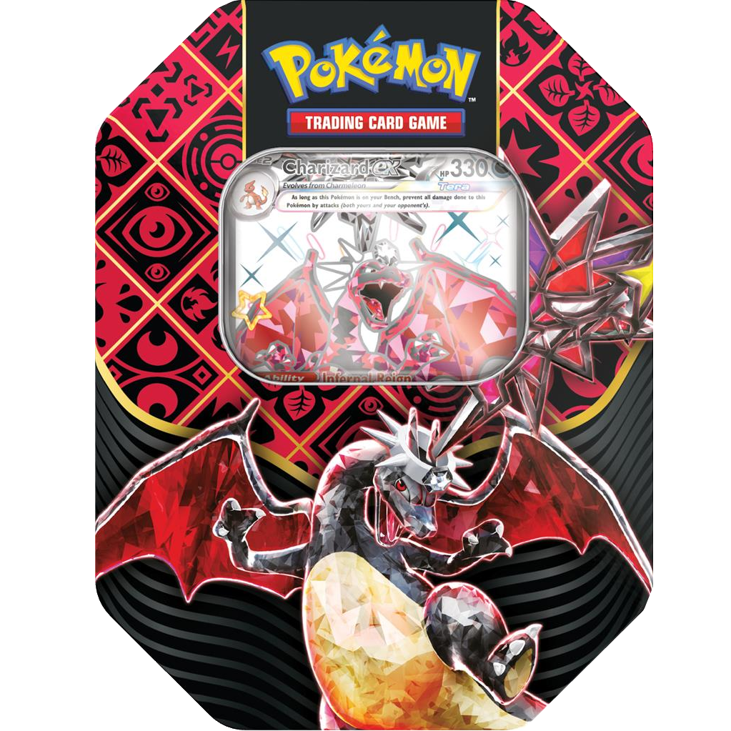 Paldean Fates EX Tin Charizard