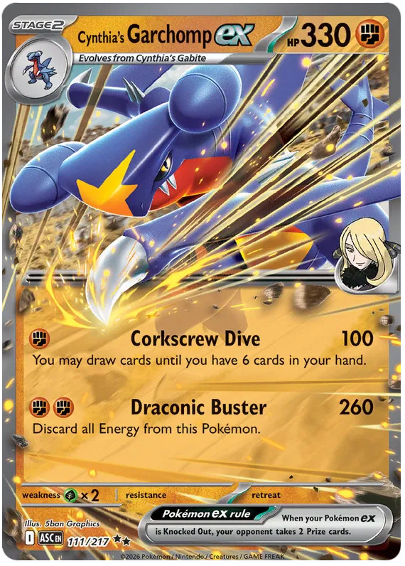 Cynthia's Garchomp ex (ASC 111)