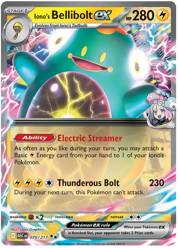 Iono's Bellibolt ex (ASC 070)