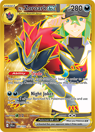 N's Zoroark Ex (JTG 189)