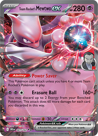 Team Rocket's Mewtwo Ex (DRI 081)