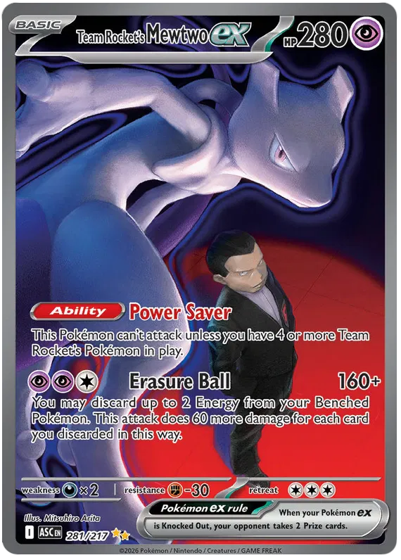 Team Rocket's Mewtwo ex (ASC 281)