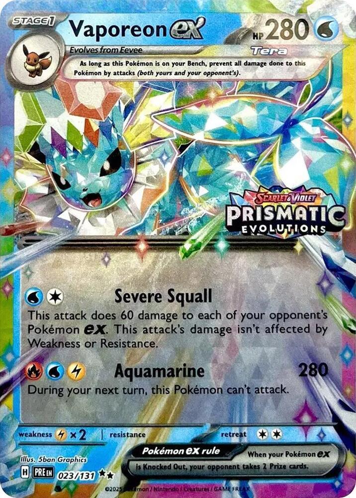 Vaporeon ex (xPRE 023)