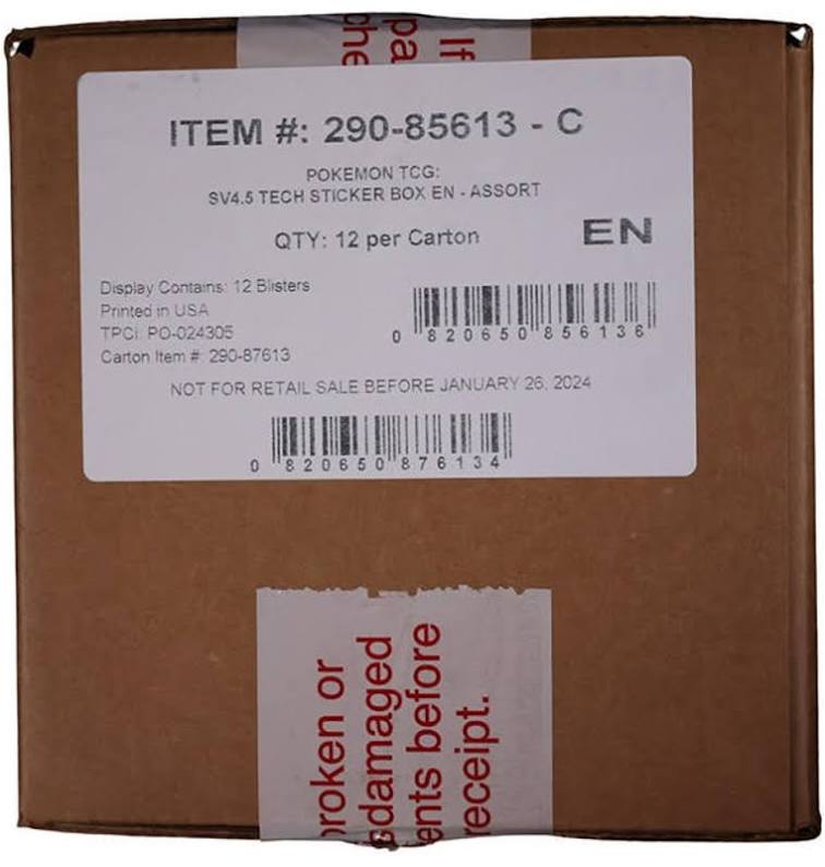 Paldean Fates Tech Sticker Collection [SEALED CASE]