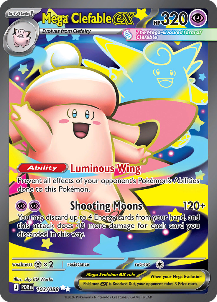 Mega Clefable ex (POR 103)