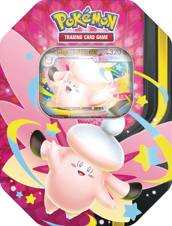 Pokemon TCG Mega Moonlit Ex Tin - Mega Clefable Ex